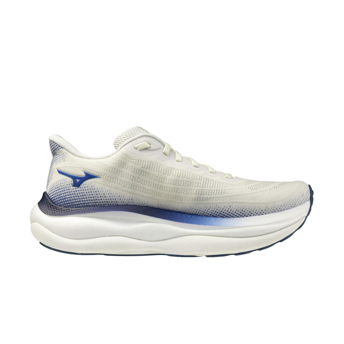 Mizuno Wave Sky 9 Herre løbesko i hvid og blå farve
