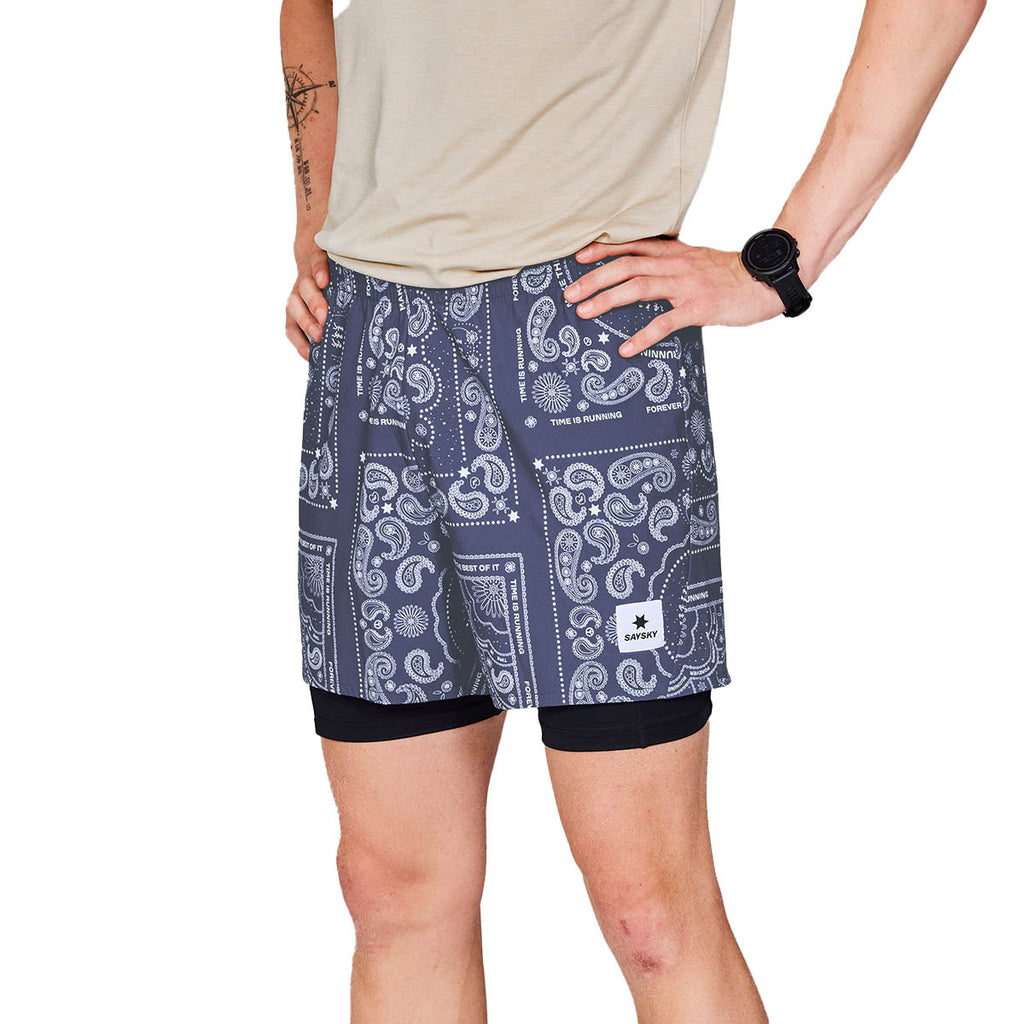 Saysky Paisley 2 In 1 Pace Shorts 5"