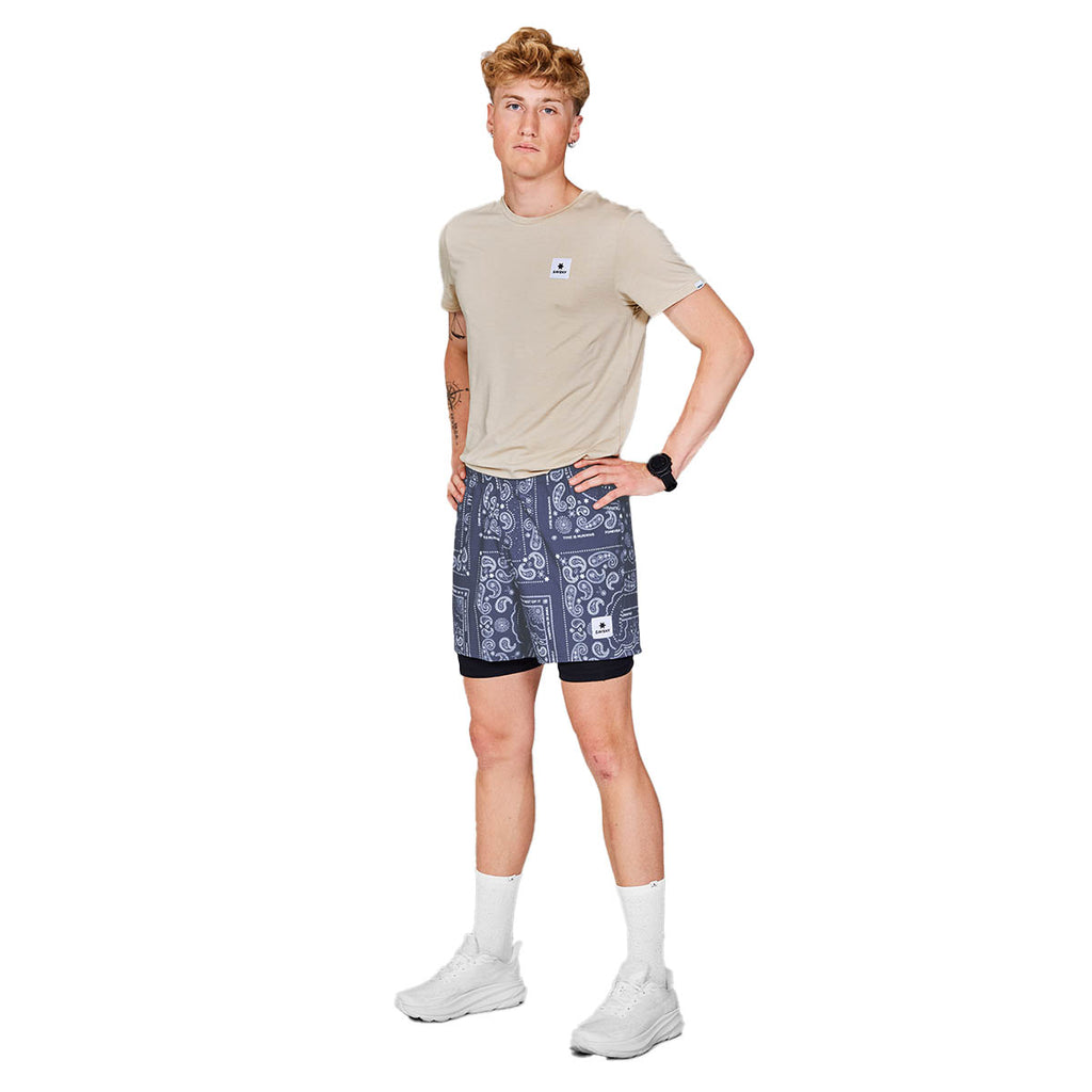 Saysky Paisley 2 In 1 Pace Shorts 5"
