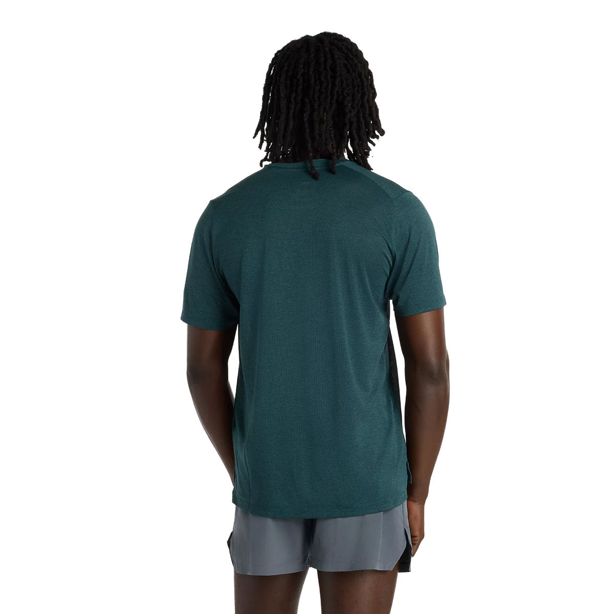 Mørkegrøn New Balance T-shirt til mænd med kortærmer