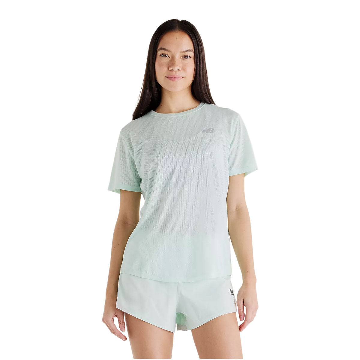 Lysegrøn New Balance Athletics T-shirt til damer