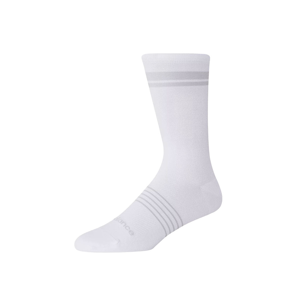 Hvide New Balance Pro Run Crew strømper med striber