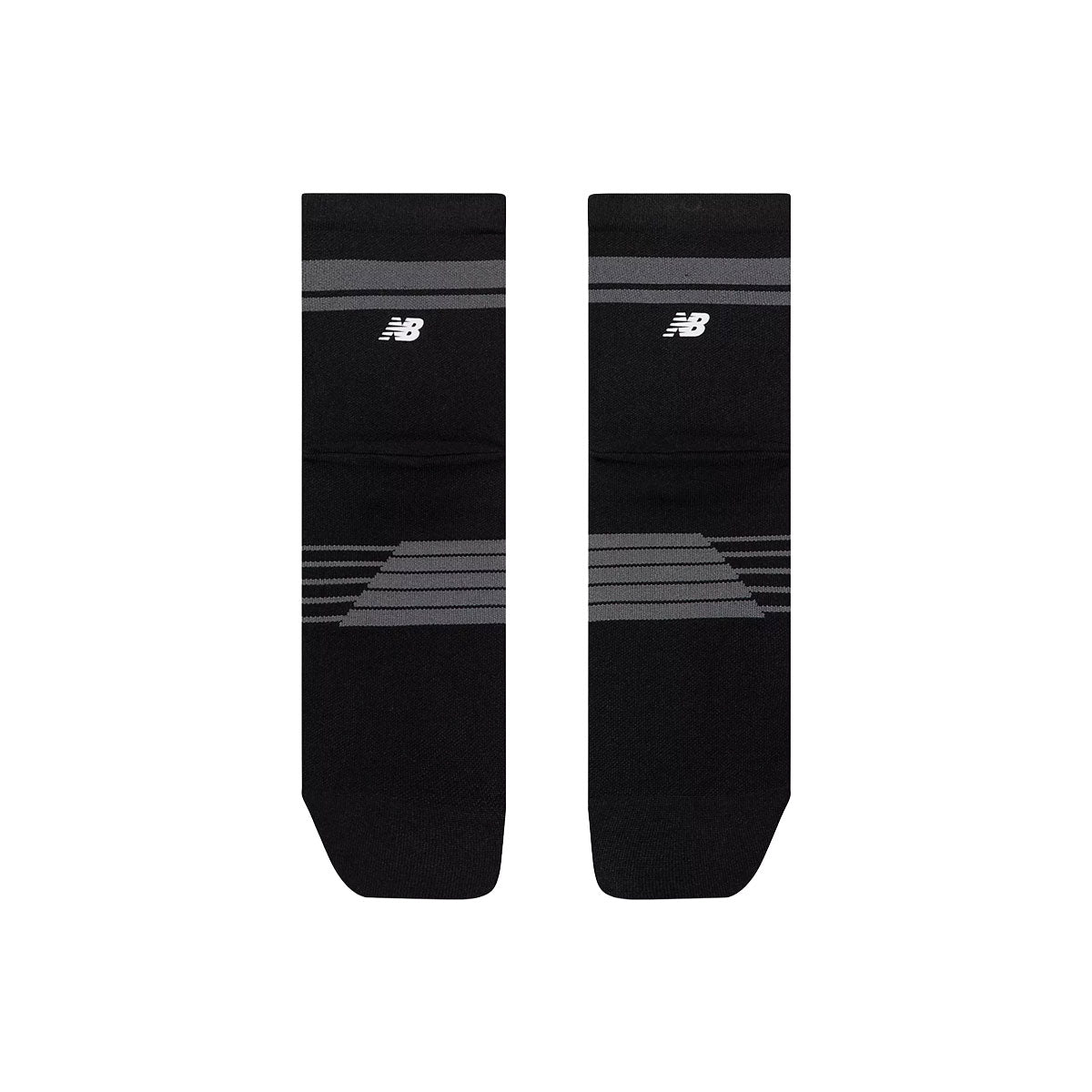 New Balance Pro Run Quarter Socks i sort med grå striber