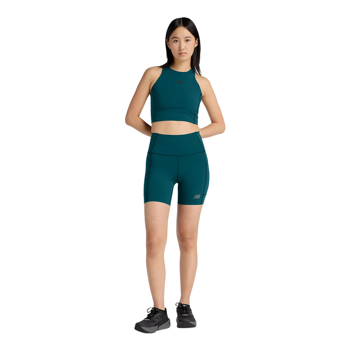New Balance RC Elite Storage Short 6" i grøn farve