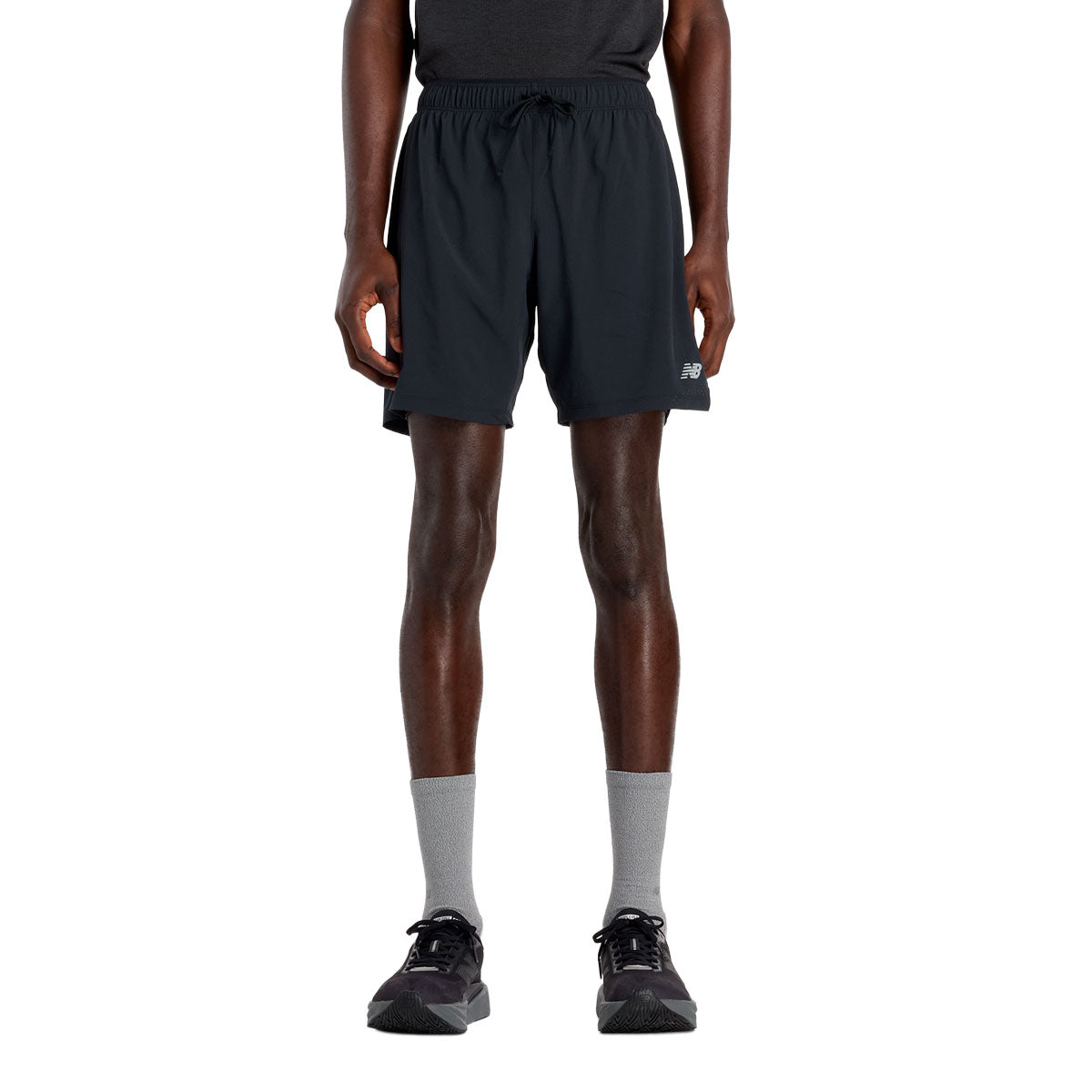 RC Lined Shorts i sort med elastisk talje og sidelommer