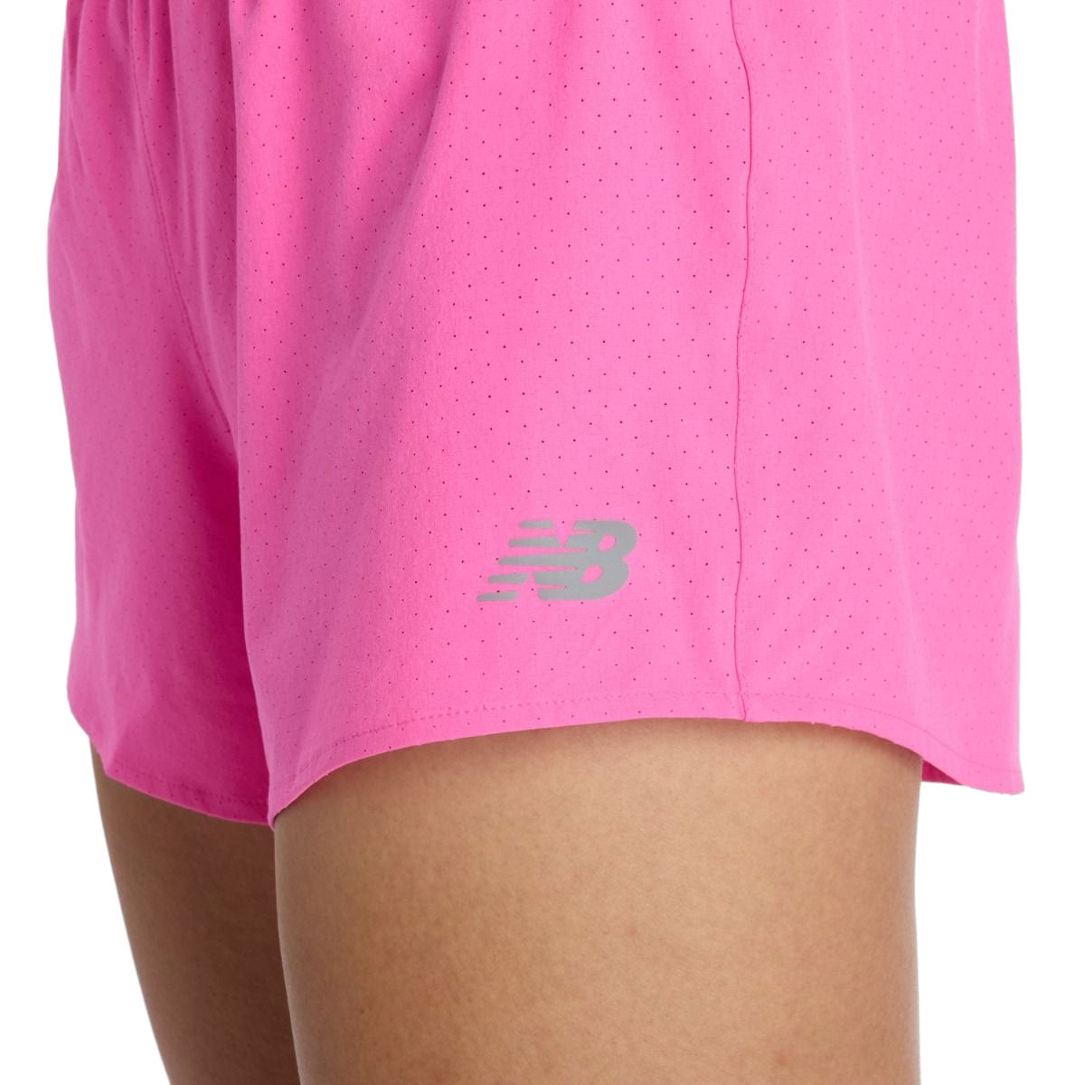 New Balance RC Shorts 3" Dame i pink med logo