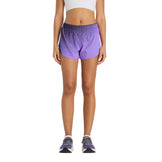 Lilla New Balance RC Ultralight PR shorts til damer, 3 tommer lange