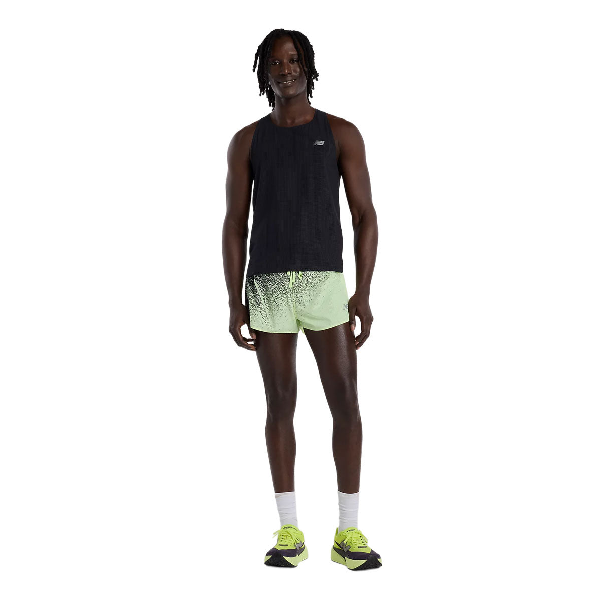 New Balance RC Ultralight PR Shorts 3IN til mænd i grønne nuancer