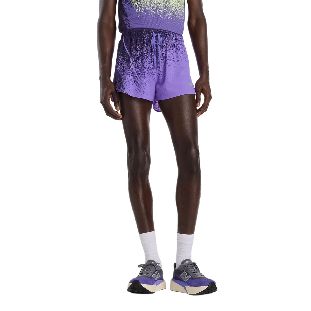 Lilla New Balance RC Ultralight PR shorts til mænd, 3 tommer længde