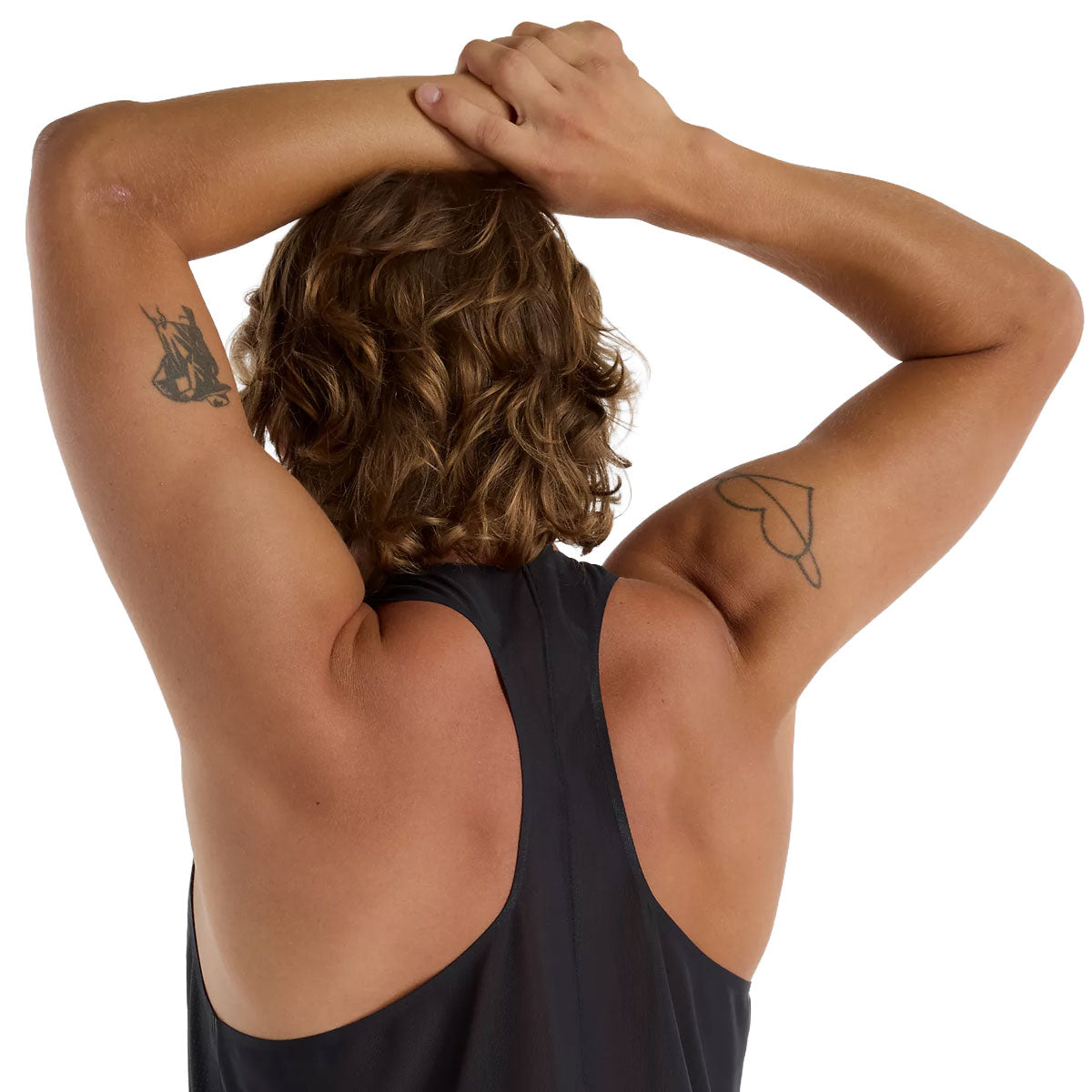 Sort New Balance Ultralight Singlet til mænd set bagfra
