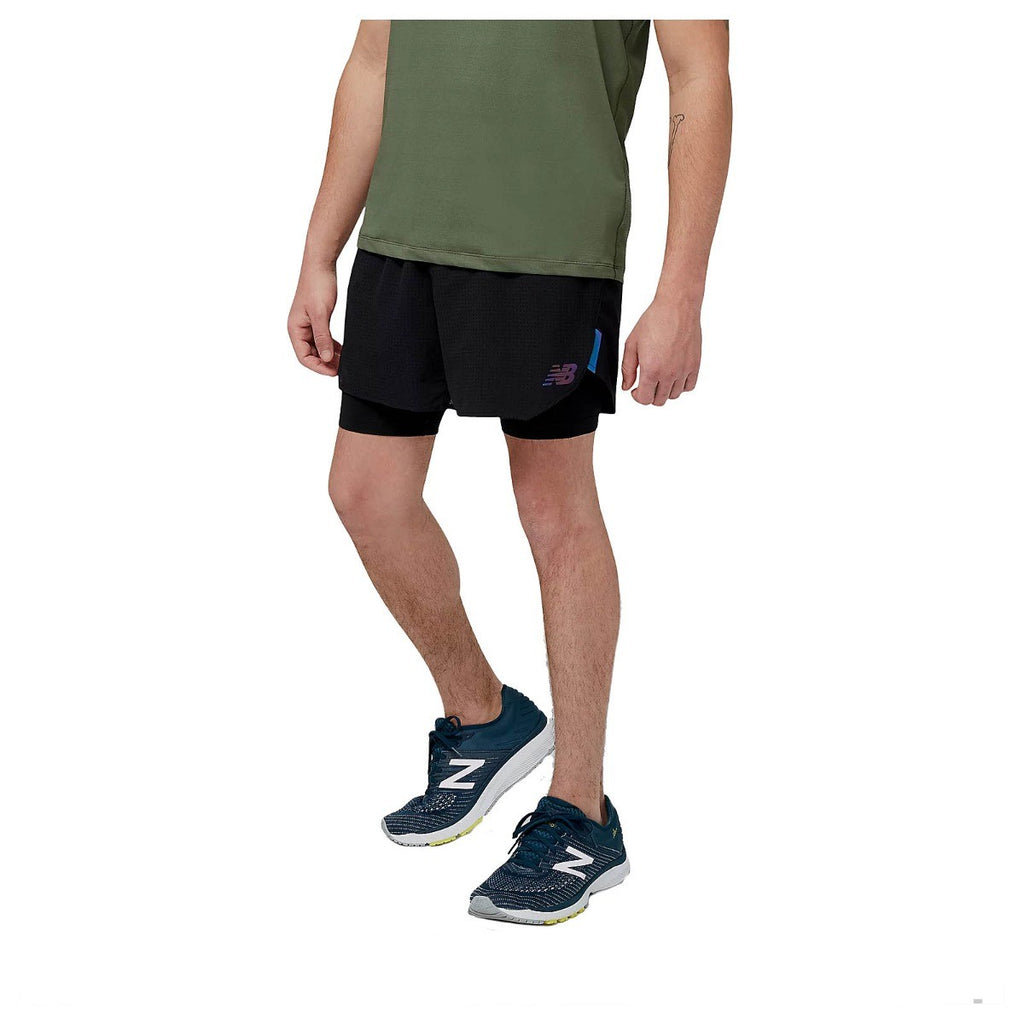 New Balance Q Speed 5" 2 In 1 Shorts Herre