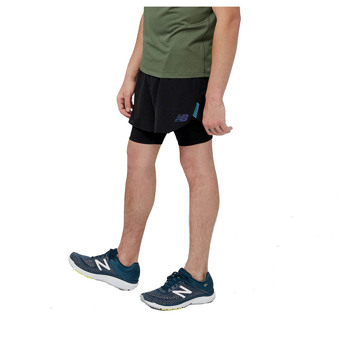 New Balance Q Speed 5" 2 In 1 Shorts Herre