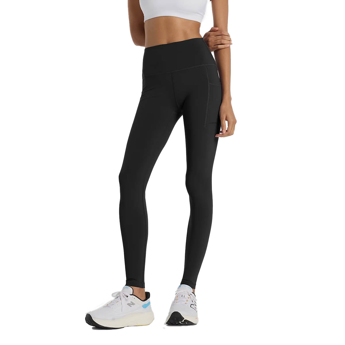 New Balance Sleek Pocket High Rise Legging 27" Dame