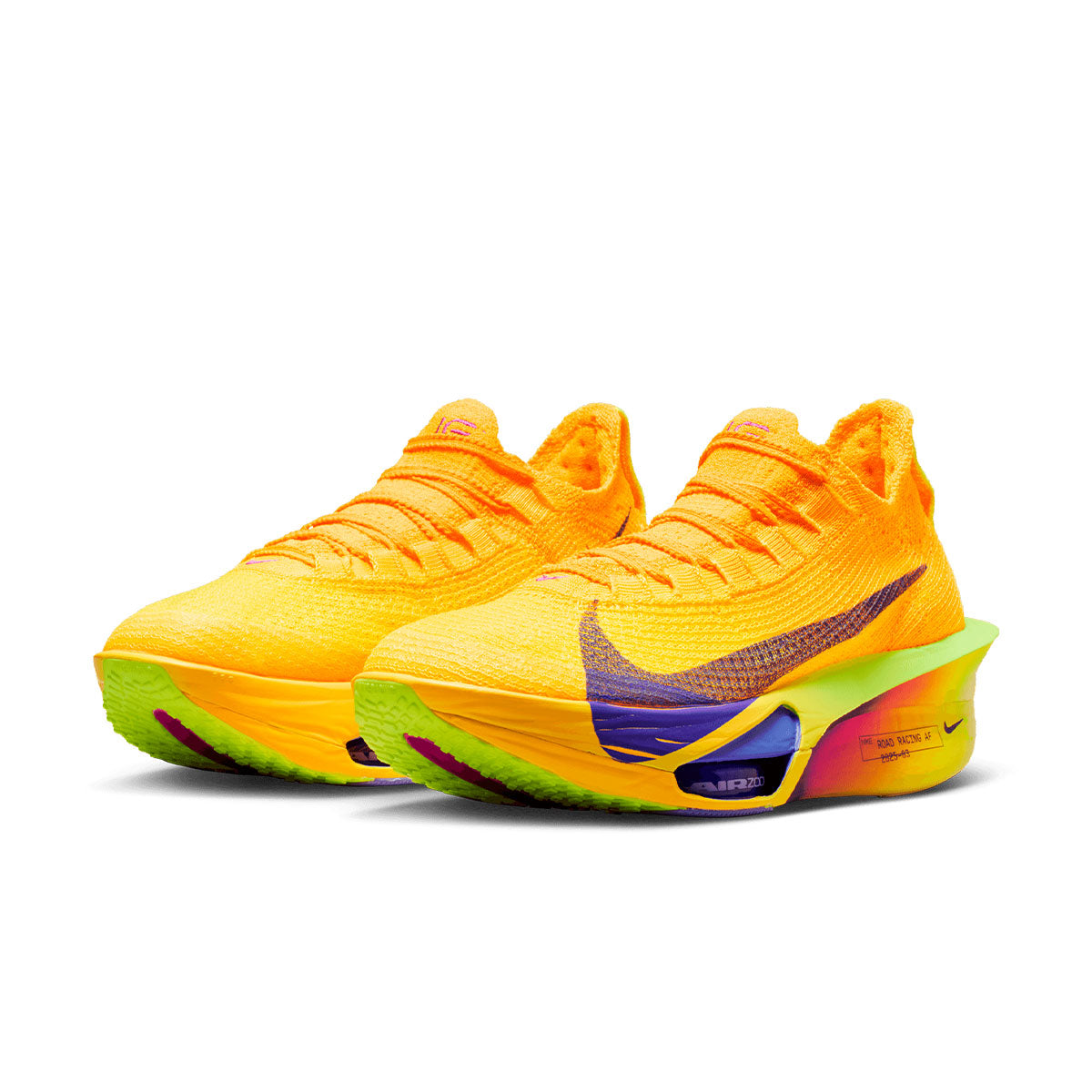 Nike Air Zoom Alphafly Next% 3 Dame i gul og lilla løbesko