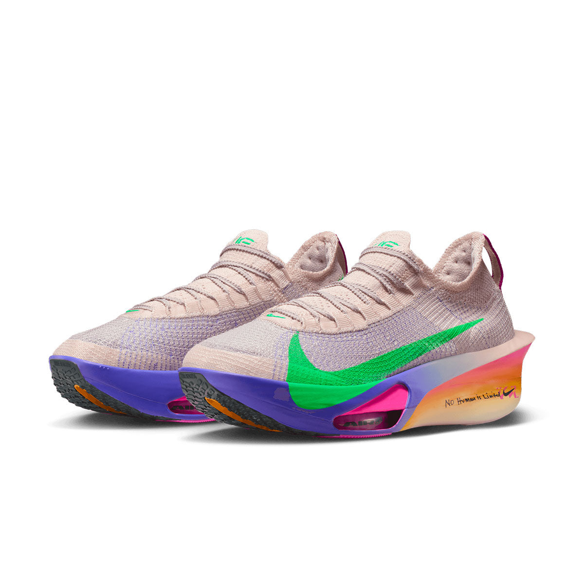Nike Air Zoom Alphafly Next% 3 EK herre løbesko i lyserød og grøn