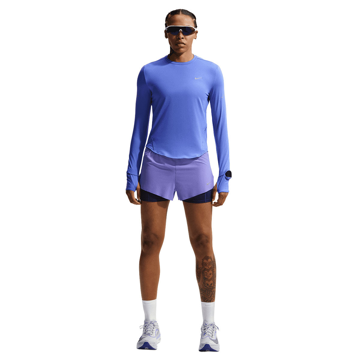Nike langærmet trøje Swift UV LS Dame i blå farve