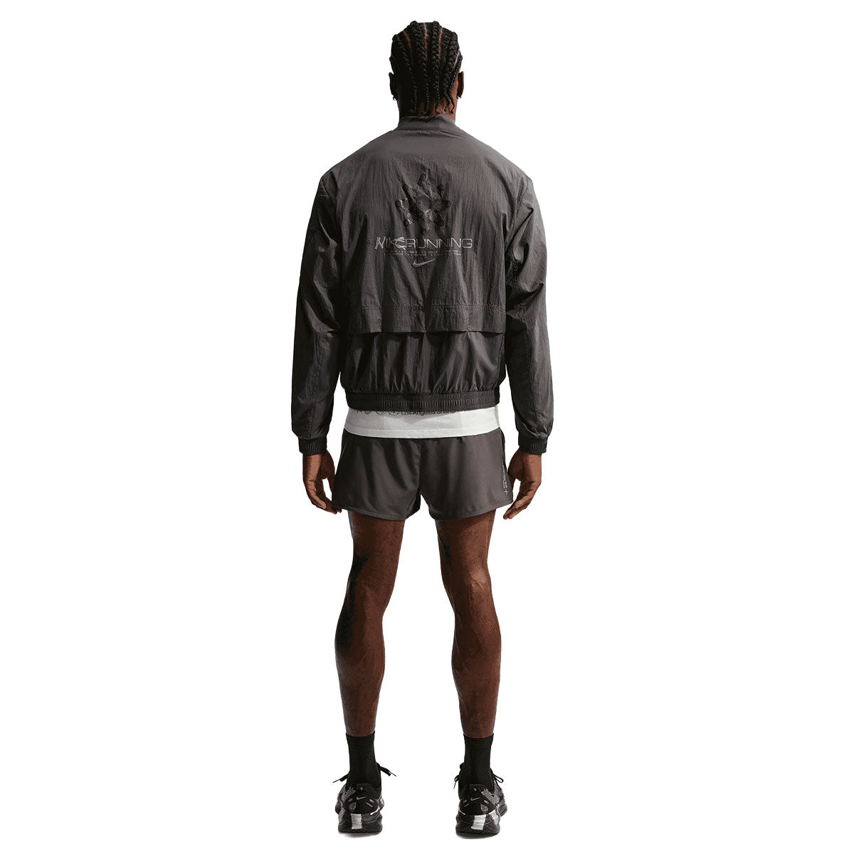 Herre Nike UV Repel Jakke i sort med refleksdetaljer