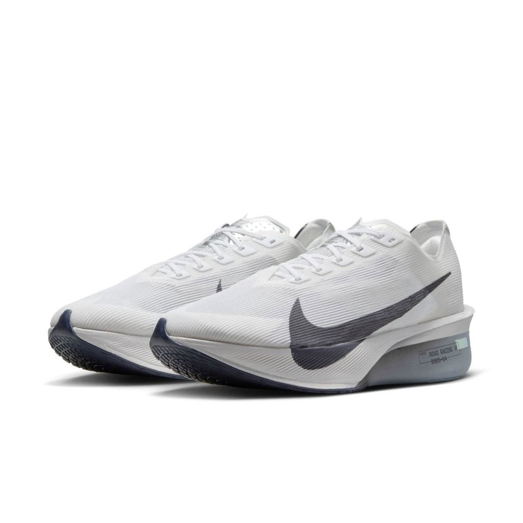 Nike Vaporfly Next% 4 racing shoes in white and black colorway