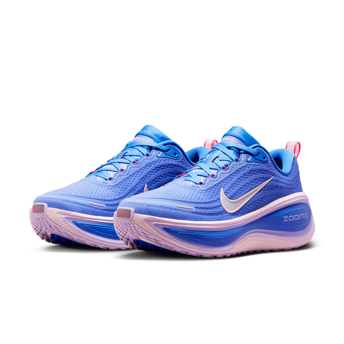Nike Vomero Plus Dame løbesko i blå med lyserød swoosh