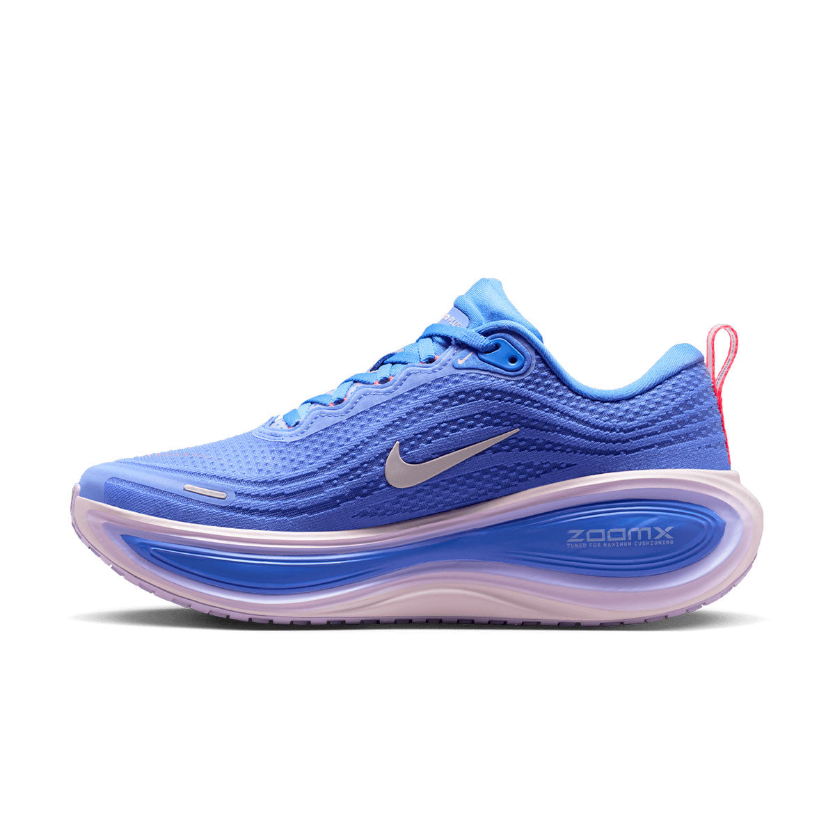 Nike Vomero Plus Dame løbesko i blå med Swoosh og snørebånd