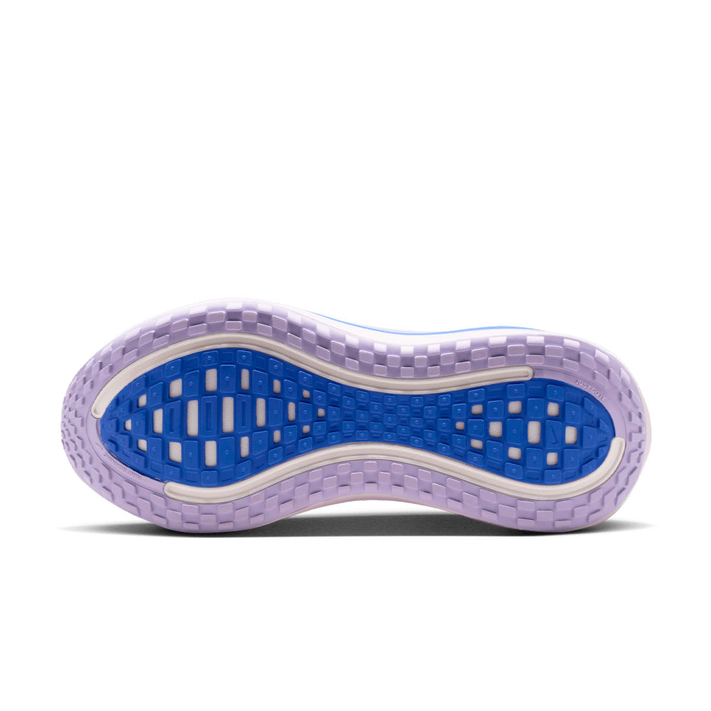 Nike Vomero Plus Dame løbesko set bagpå med blå/lilla sål