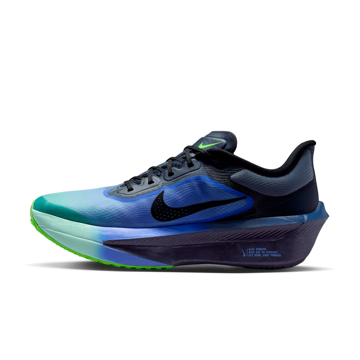 Nike Zoom Fly 6 Glam herre løbesko i blå og grøn farve