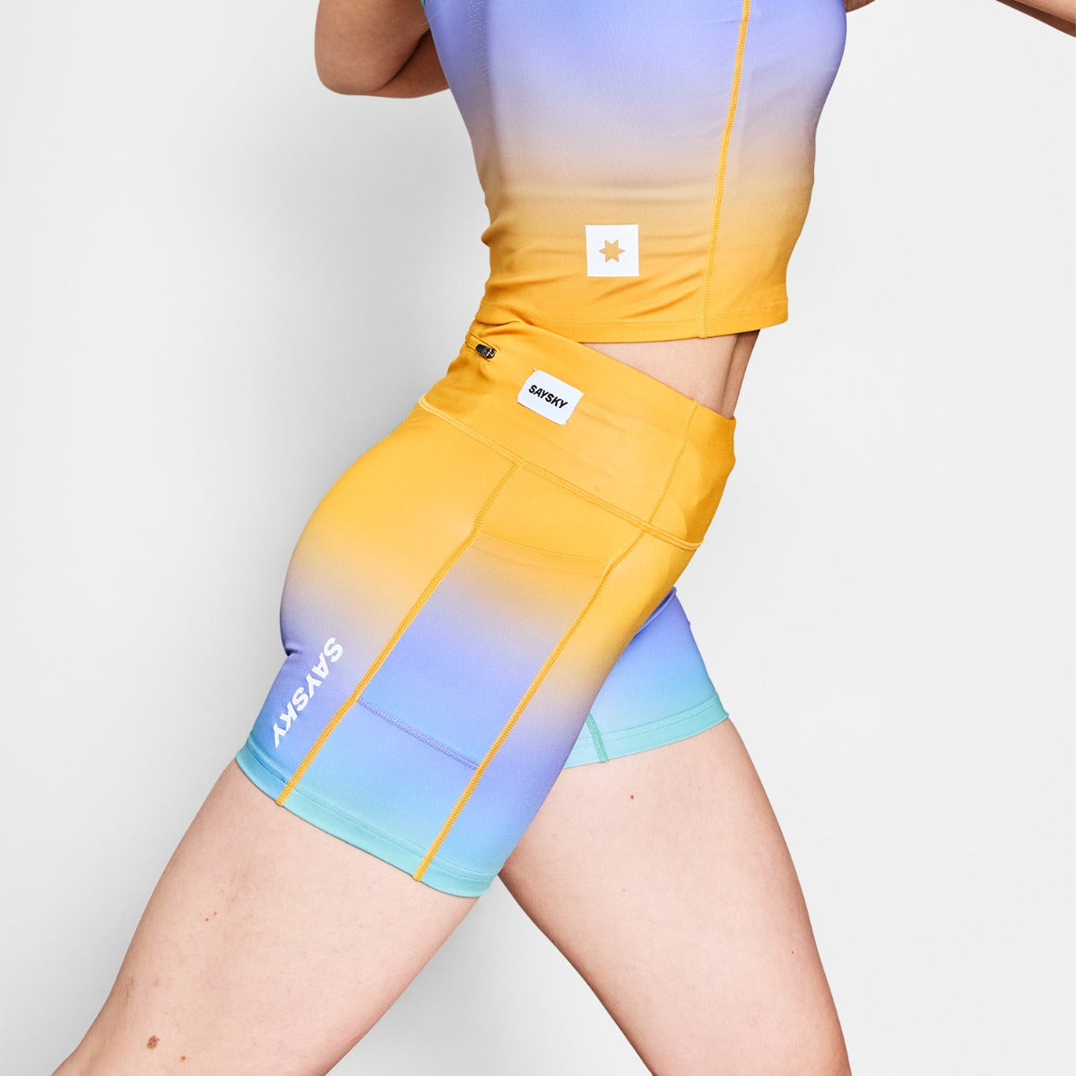 Saysky Drip Dye Combat+ Short Tights 4" Dame