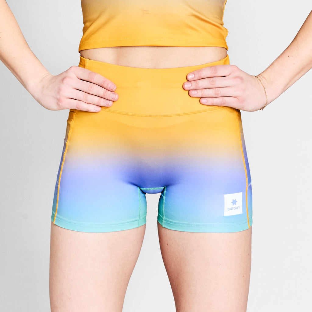 Saysky Drip Dye Combat+ Short Tights 4" Dame