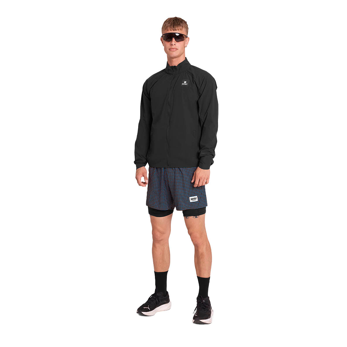 Saysky Houndstooth Pace 2 in 1 Shorts 5"