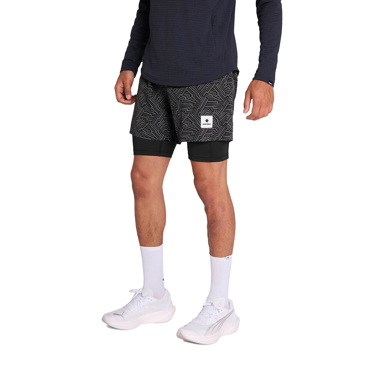 Saysky Reflective Pace 2 in 1 Shorts 5"
