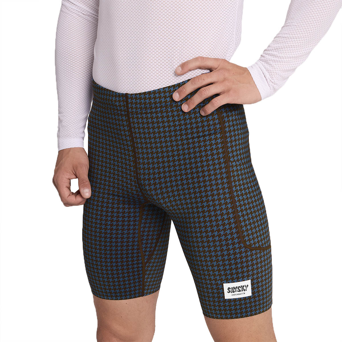 Saysky Houndstooth Combat+ Short Tights 9"