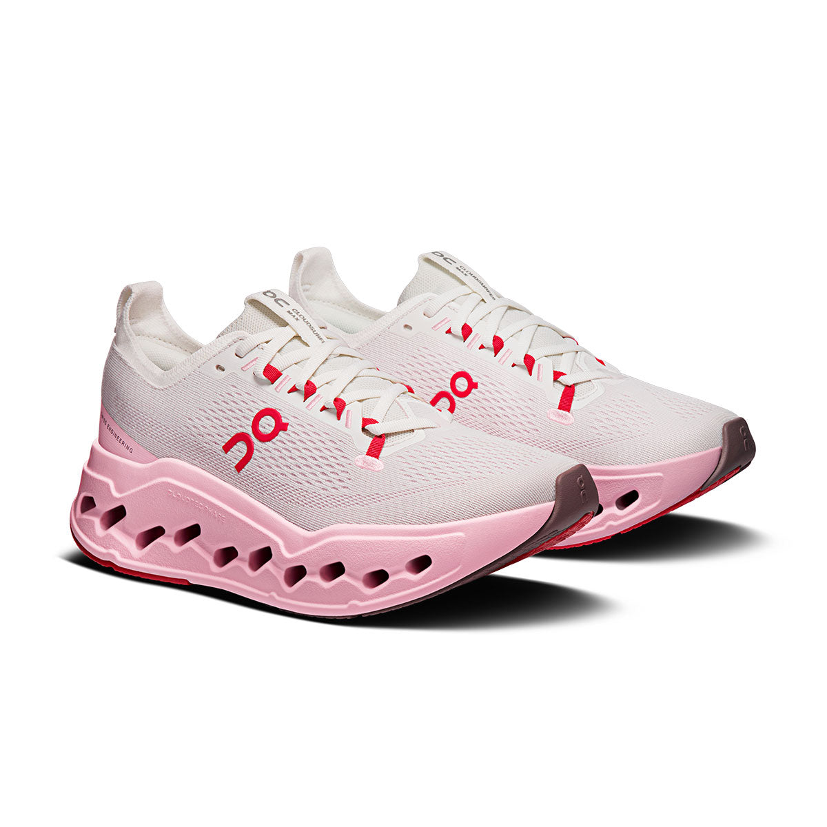 ON Cloudsurfer Max Dame løbesko i hvid og pink