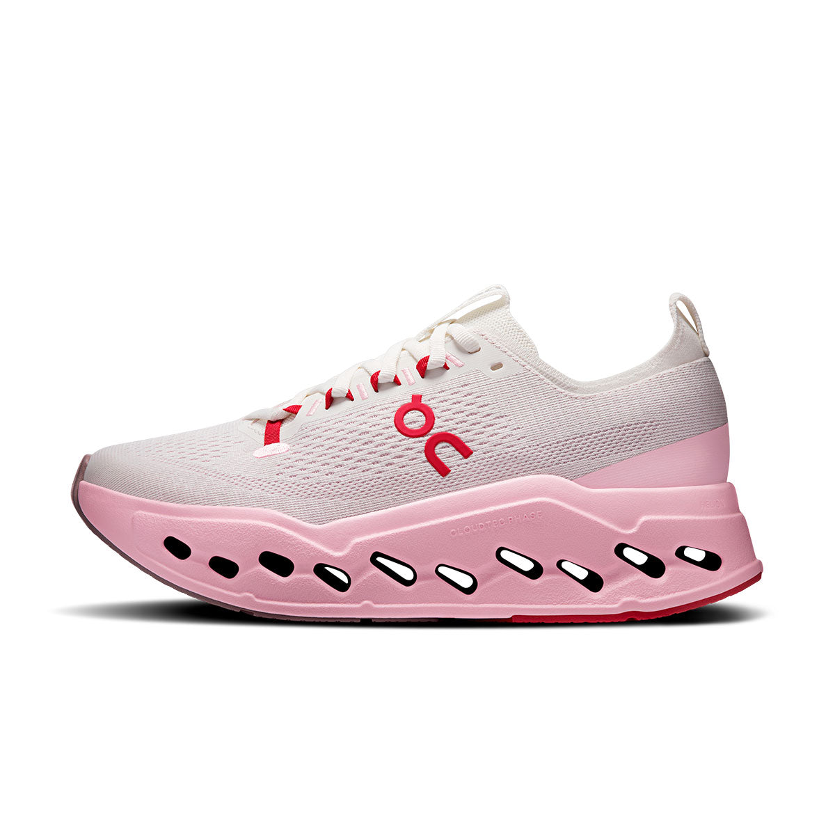 ON Cloudsurfer Max Dame løbesko i hvid og pink