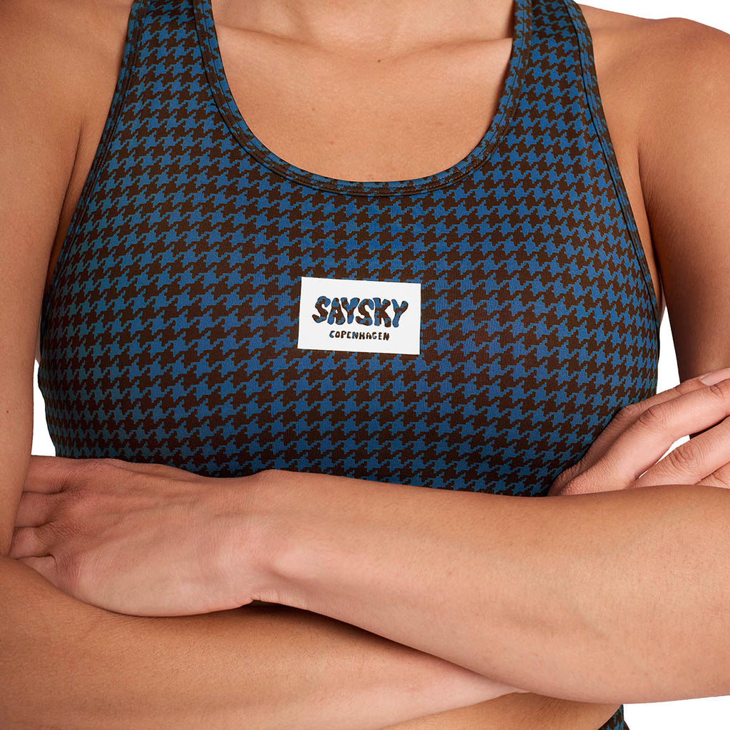 Saysky Houndstooth Combat Sports Bra