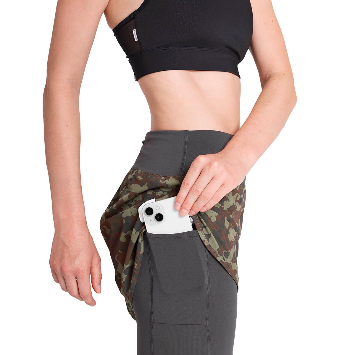 Saysky Camo Pace 2 in 1 Shorts 3" Dame