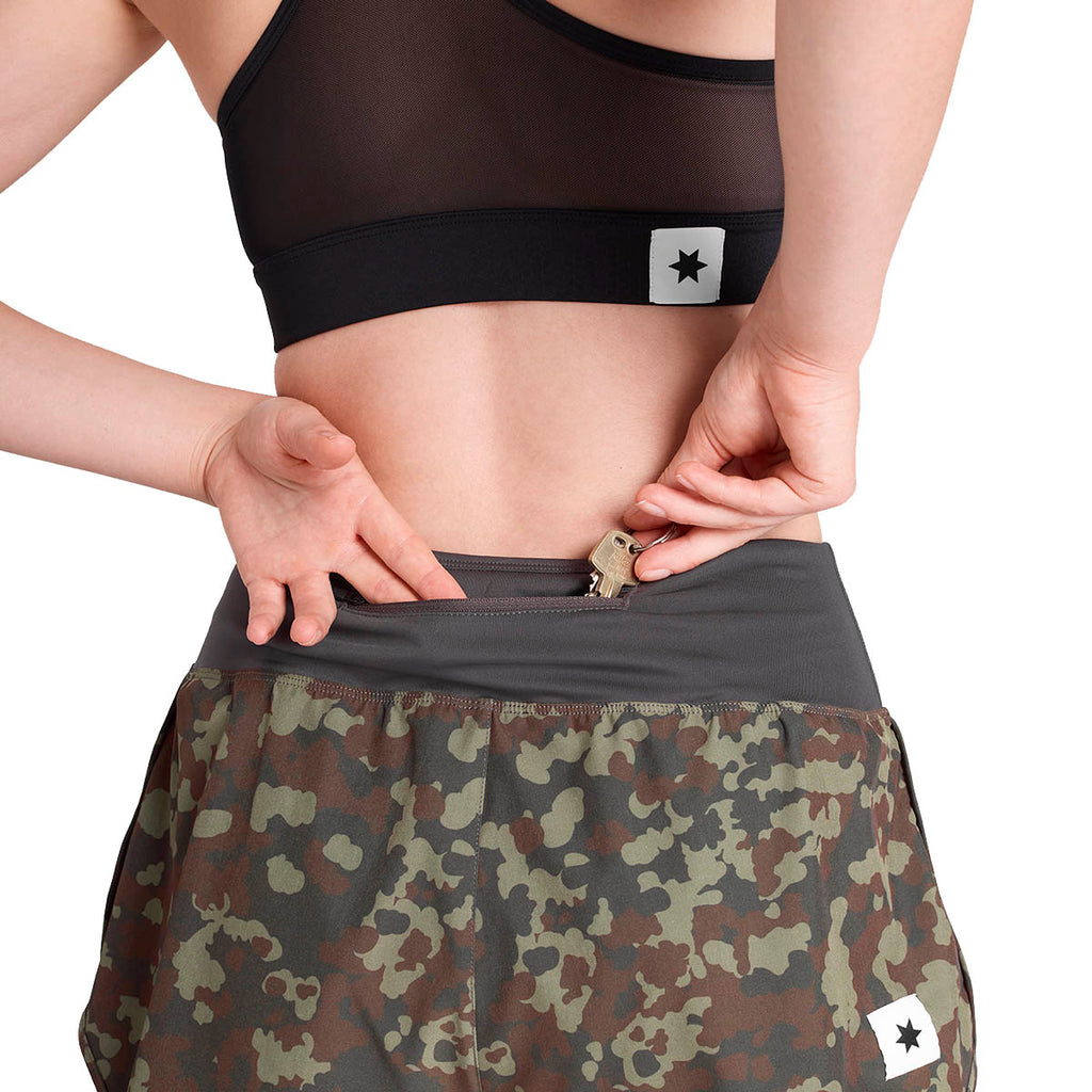 Saysky Camo Pace 2 in 1 Shorts 3" Dame