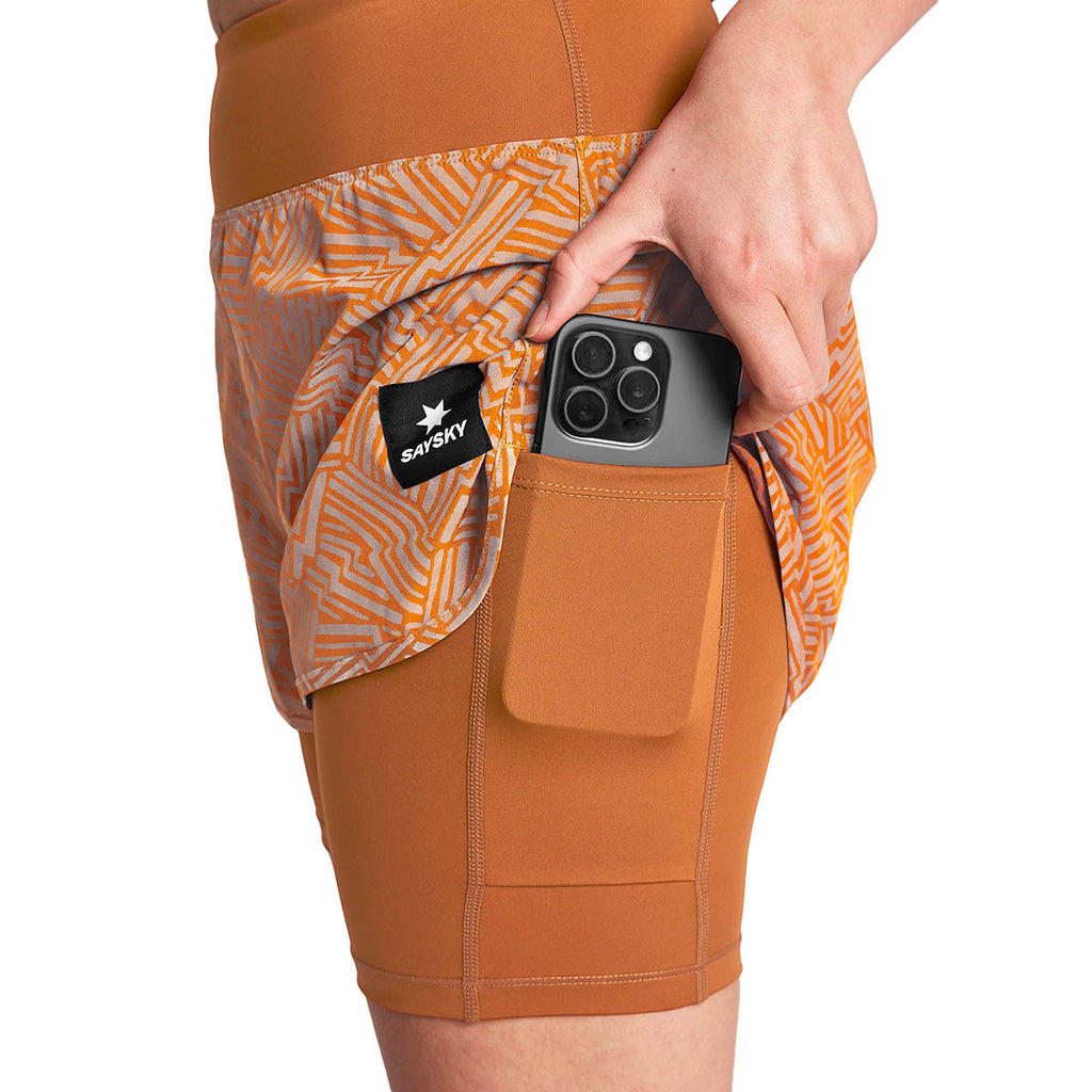 Saysky Reflective Pace 2 in 1 Shorts 3" Dame