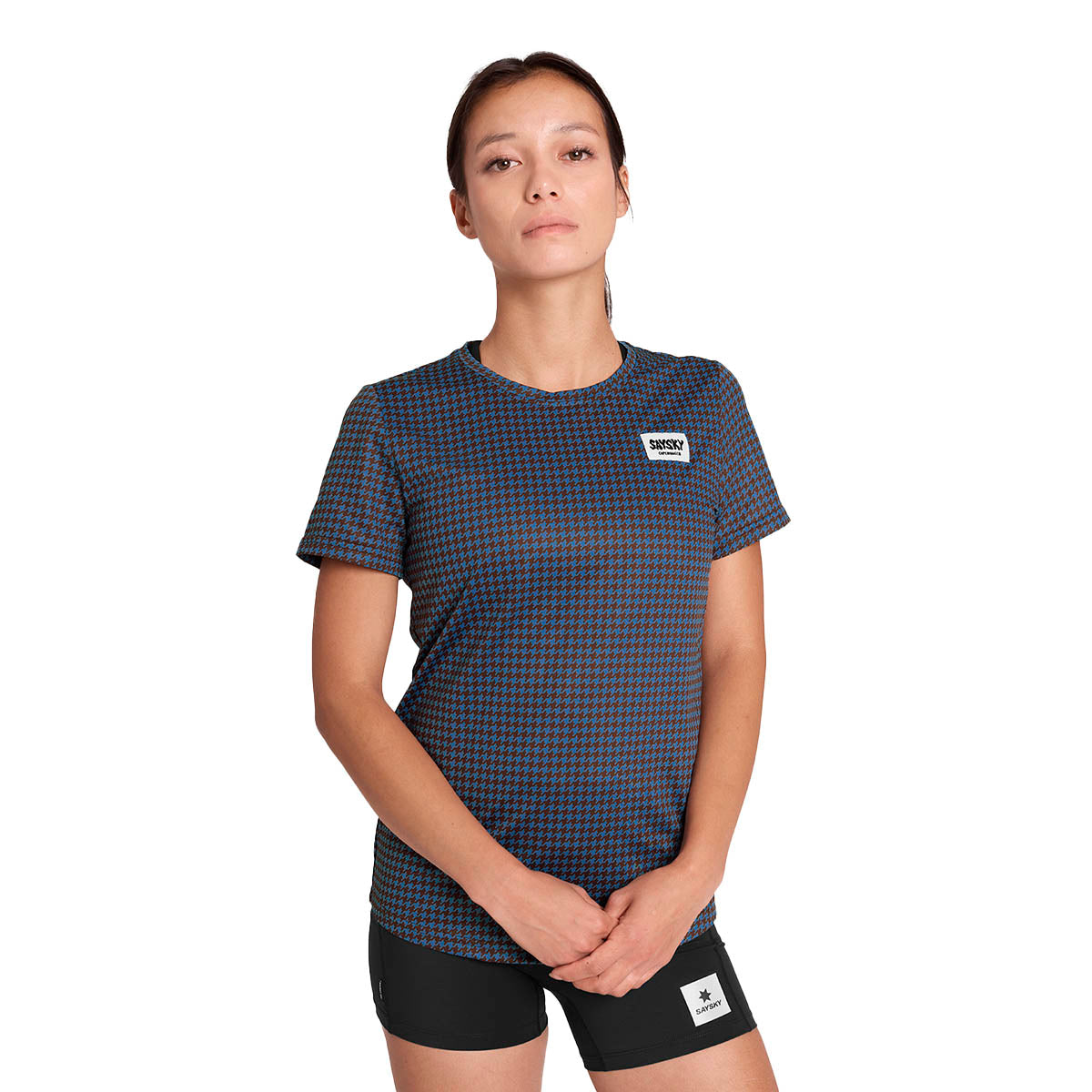 Saysky Houndstooth Combat T-shirt Dame