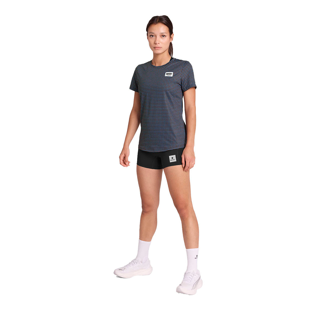 Saysky Houndstooth Combat T-shirt Dame