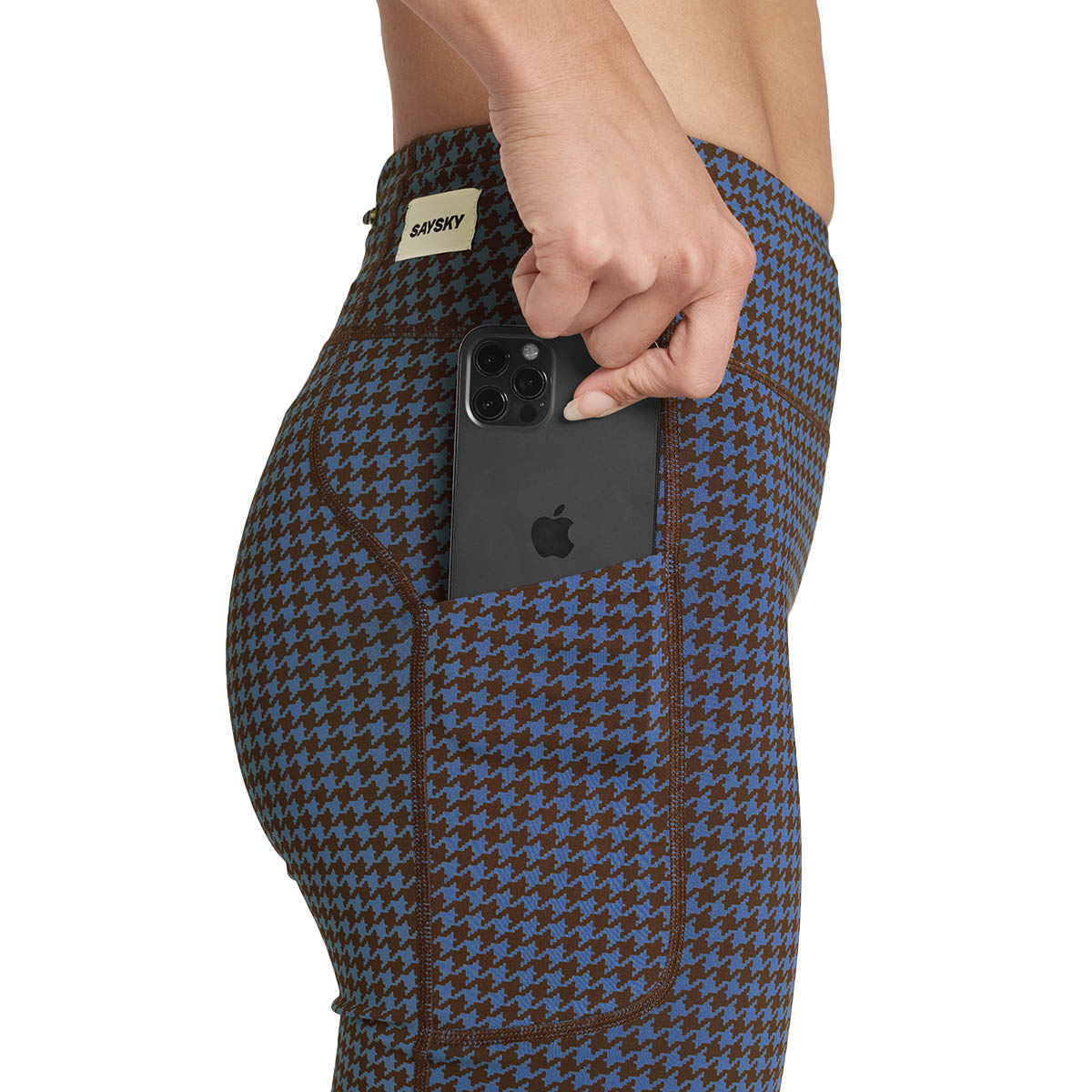 Saysky Houndstooth Combat+ Short Tights 7" Dame