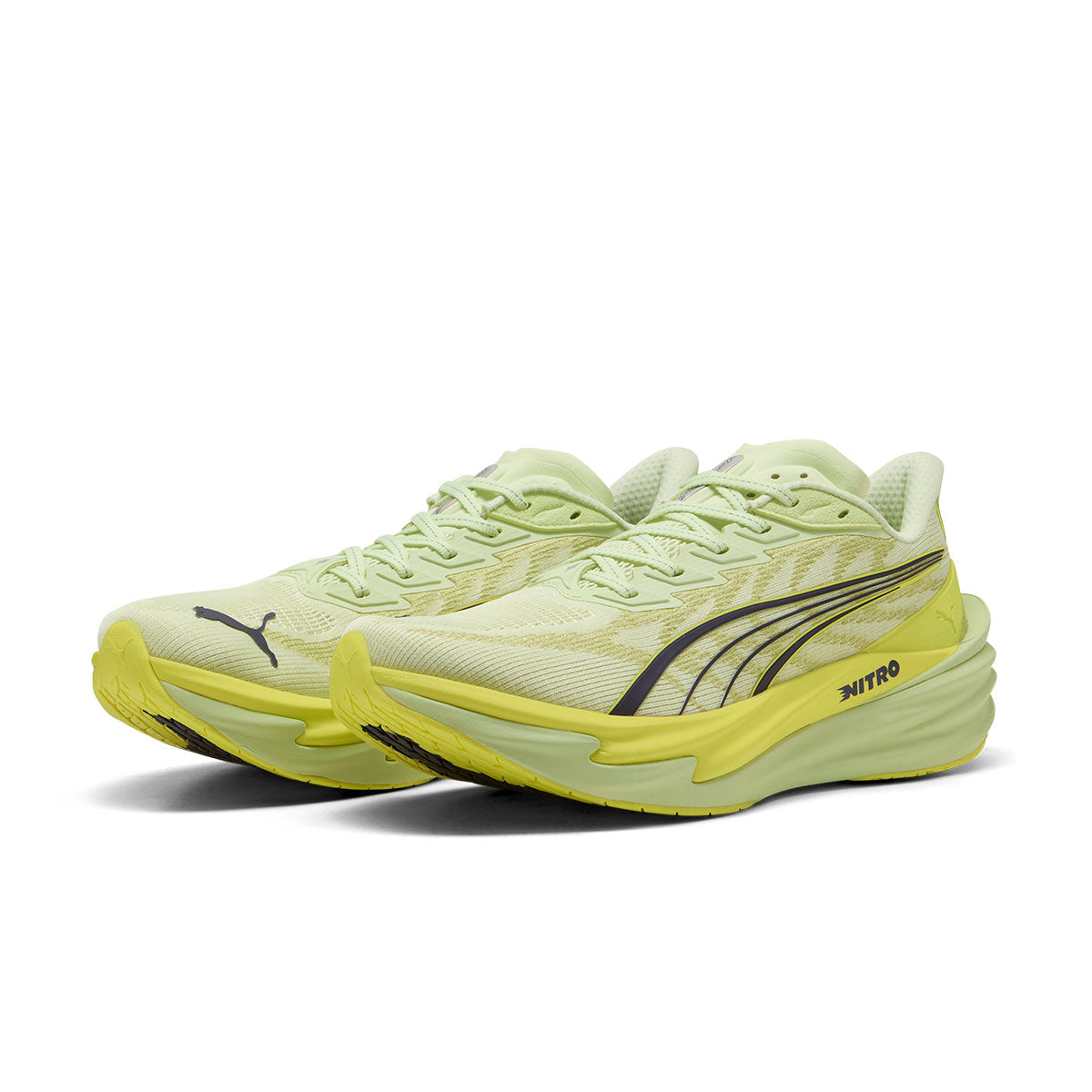 Puma Deviate NITRO 4 Herre løbesko i lys gul farve