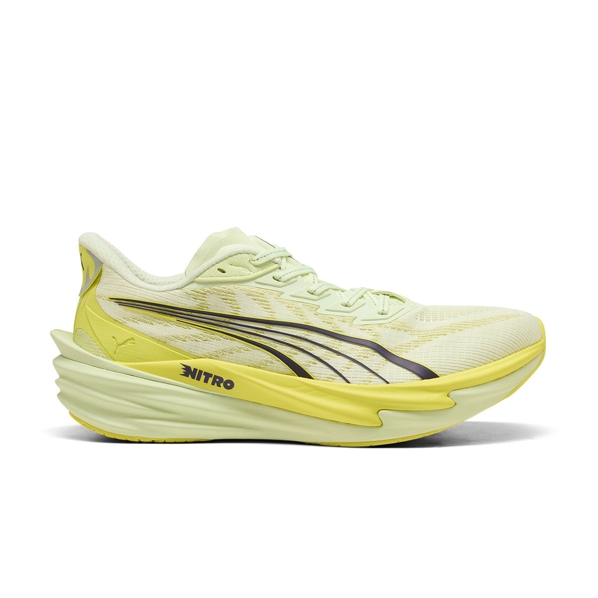 Puma Deviate NITRO 4 Herre løbesko i lysegrøn og gul