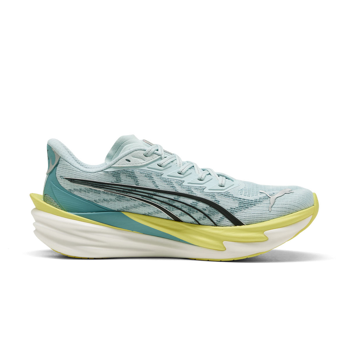 Puma Deviate NITRO 4 Herre løbesko i lyseblå og gul