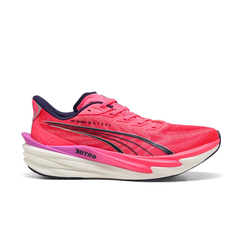 Puma Deviate NITRO 4 Hyrox herre løbesko i pink og sort