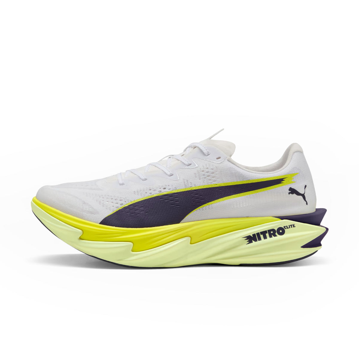 Puma Deviate NITRO Elite 4 Herre løbesko i hvid og gul
