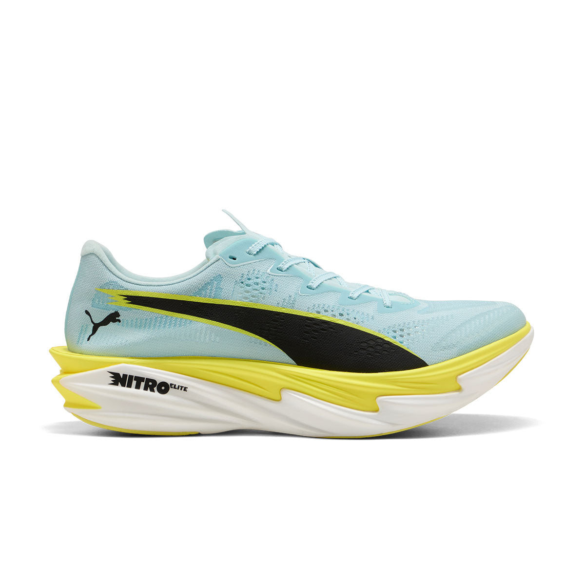 Puma Deviate NITRO Elite 4 Herre løbesko i lyseblå og gul