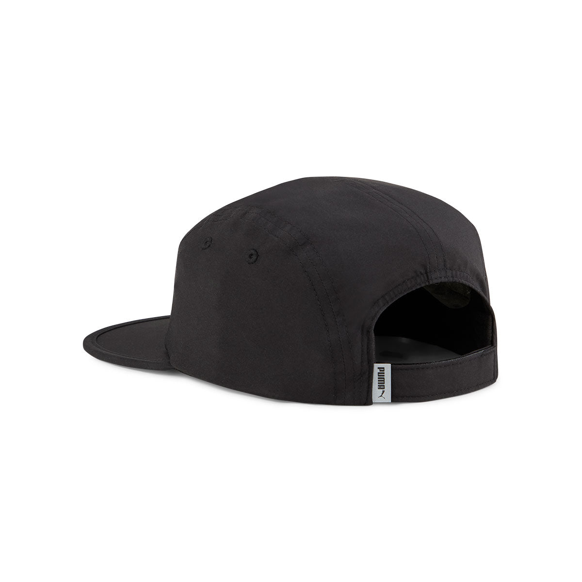 Sort Puma Ess Running 5-panel cap med åbent bagpanel