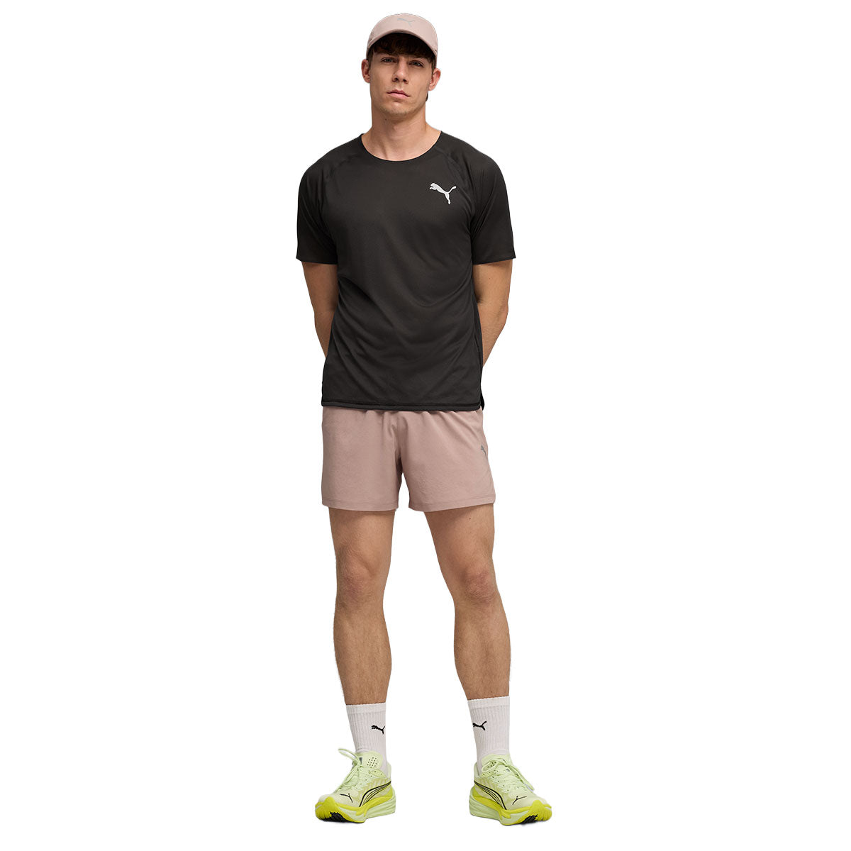 Sort Puma Lightspeed T-shirt til herrer med kortærmer
