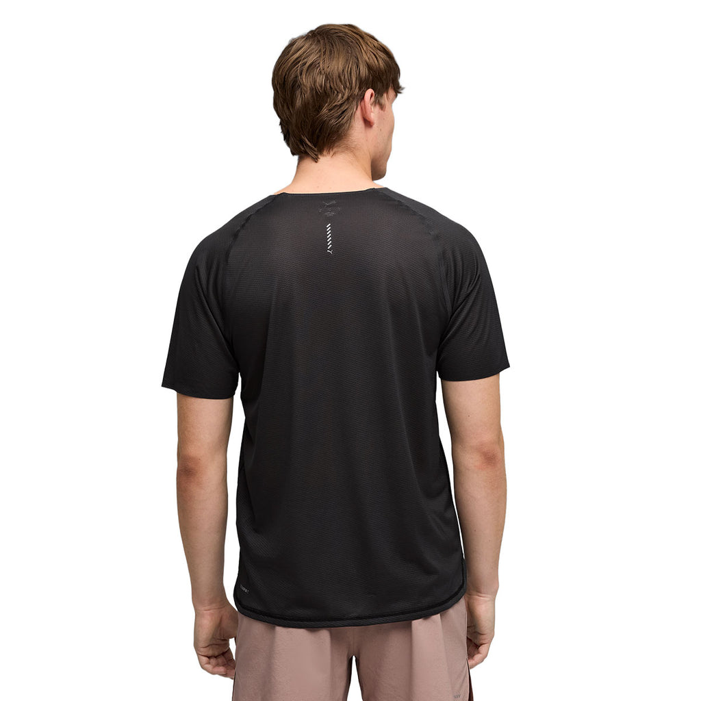 Sort Puma Lightspeed T-shirt til mænd set bagfra