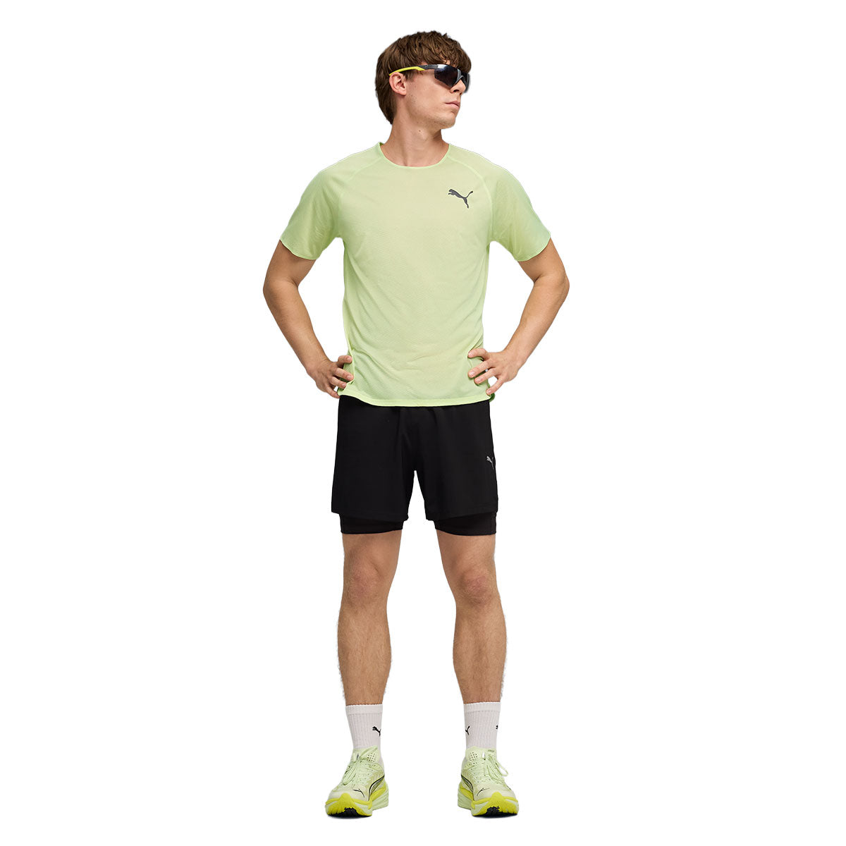 Lys grøn Puma Lightspeed T-shirt til mænd med logo